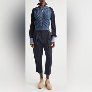 Polo by Ralf Lauren Crepe High Rise Pleated Barrel Ankle leg wool Pants Sz 2 NWT